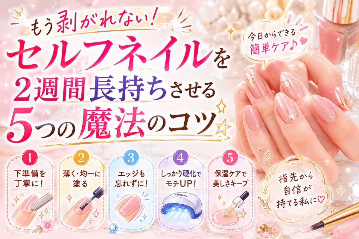 もう剥がれない！セルフネイルを2週間長持ちさせる5つの魔法のコツ