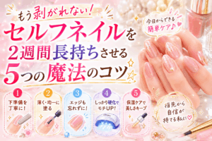 もう剥がれない！セルフネイルを2週間長持ちさせる5つの魔法のコツ