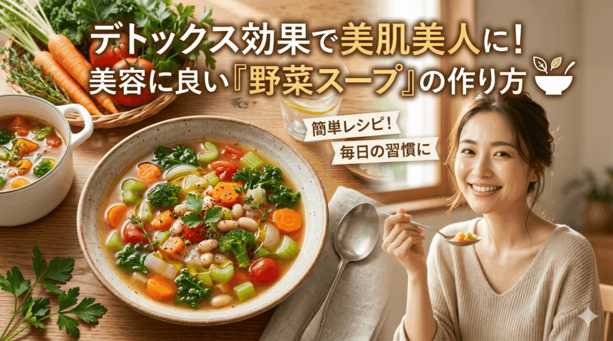デトックス効果で美肌美人に！美容に良い「野菜スープ」の作り方