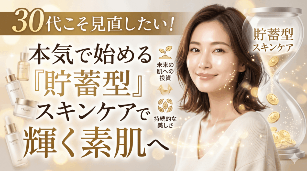 30代こそ見直したい！本気で始める『貯蓄型』スキンケアで輝く素肌へ