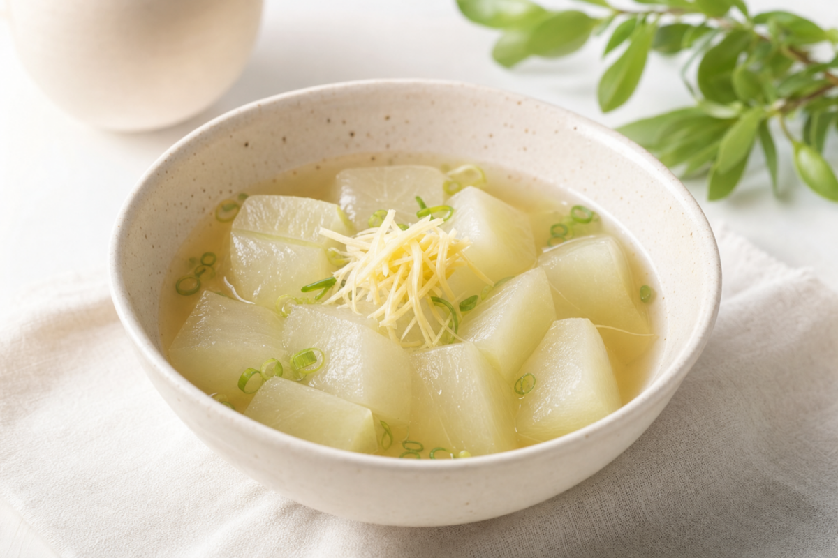 冬瓜と生姜のさっぱり腸活あっさり煮